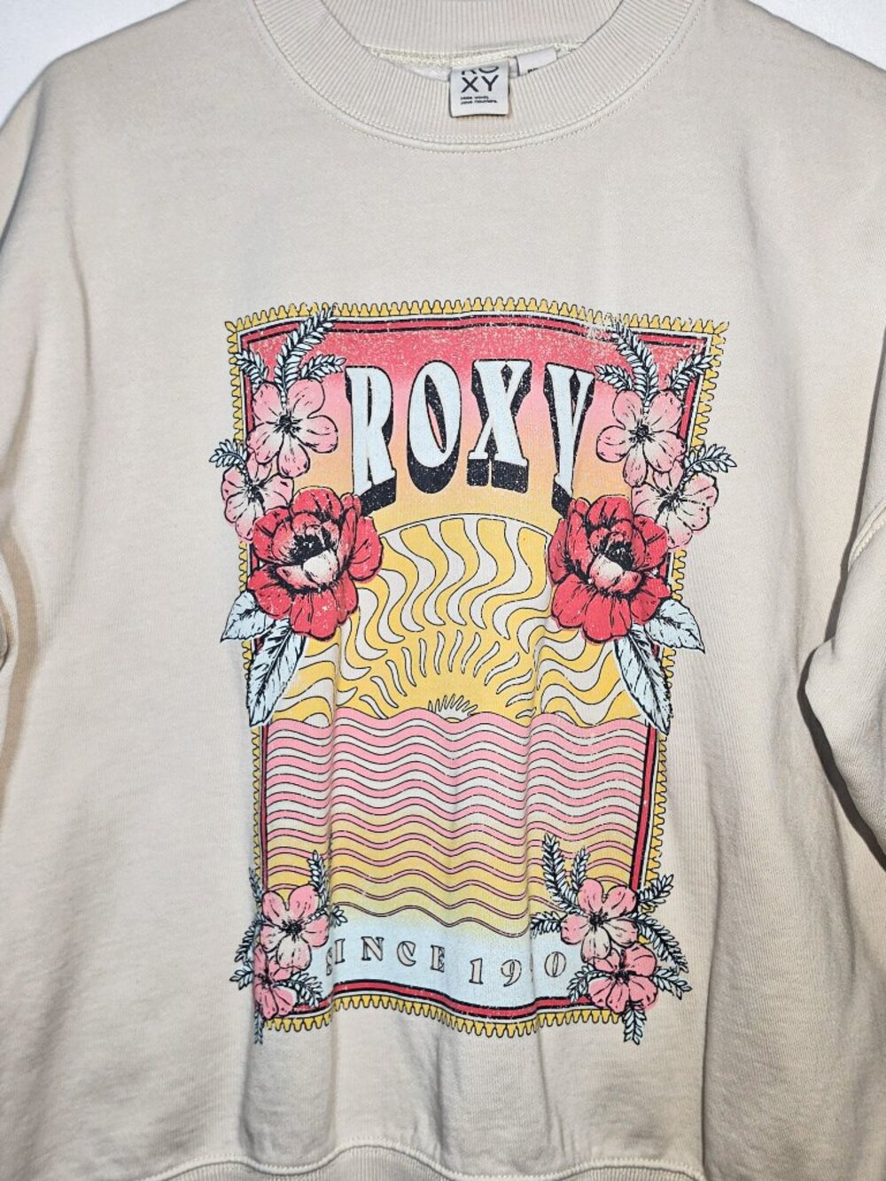 Roxy XS vintage roxy Sweater Logo Surf Boards